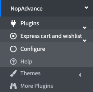 express cart and wishlist plugin page